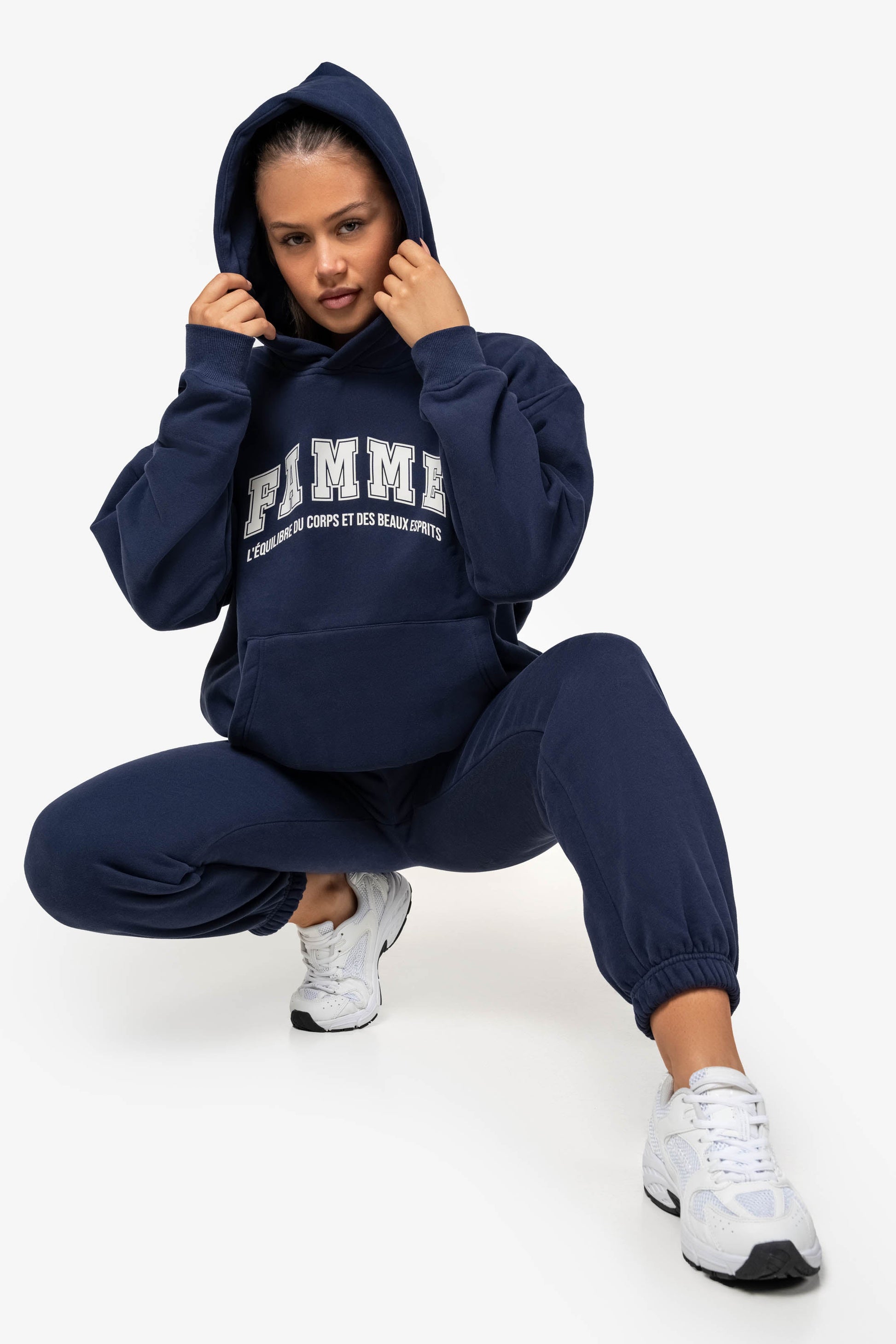 Blue Oversized Hoodie - for dame - Famme - Hoodie