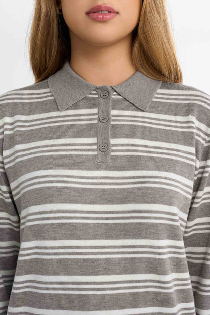 Strikket piqué sweater