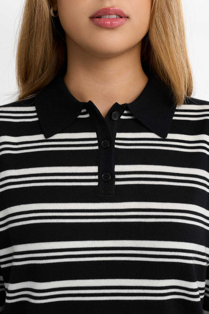 Strikket piqué sweater