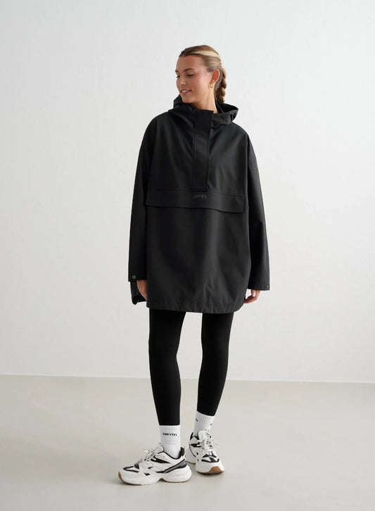 Black Waterproof Oversized Anorak