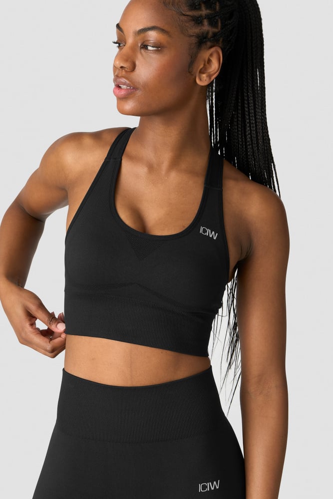 divine seamless sports bra black