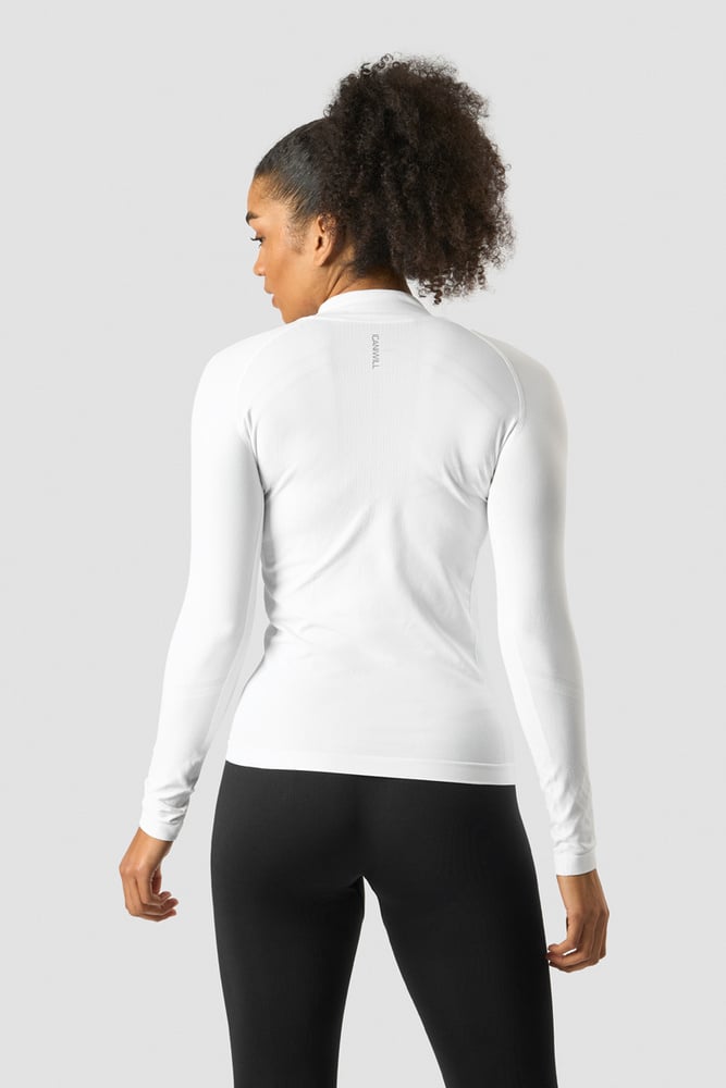 everyday 1/4 zip wmn white