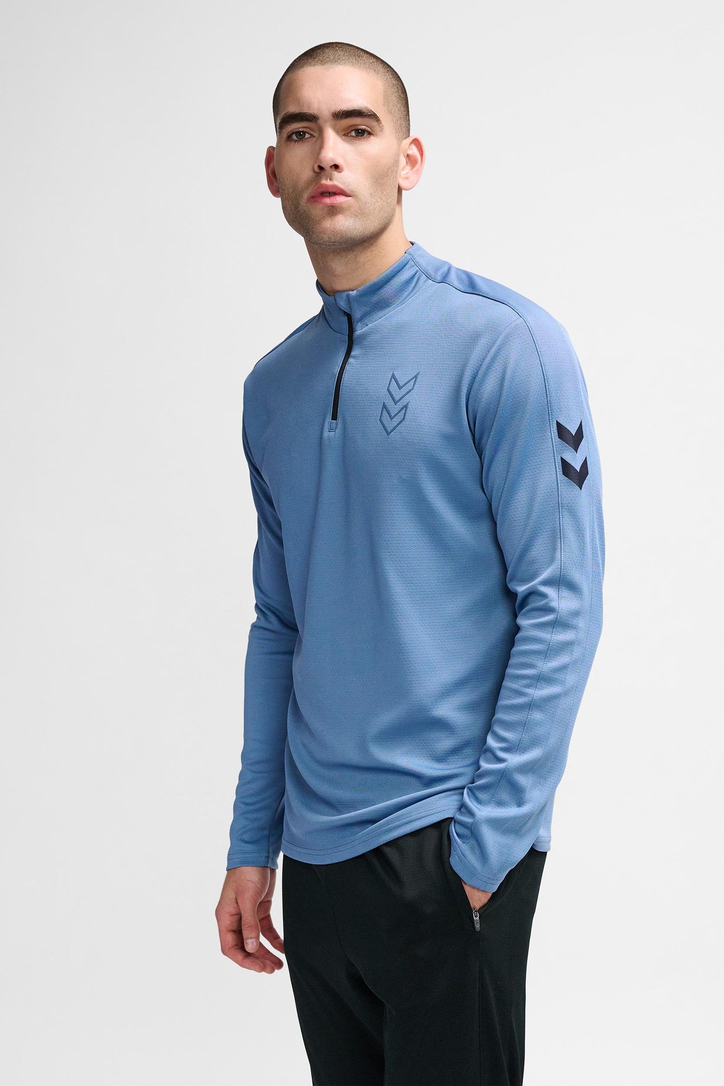 HUMMEL - Hmlactive Pl Half Zip - Coronet Blue