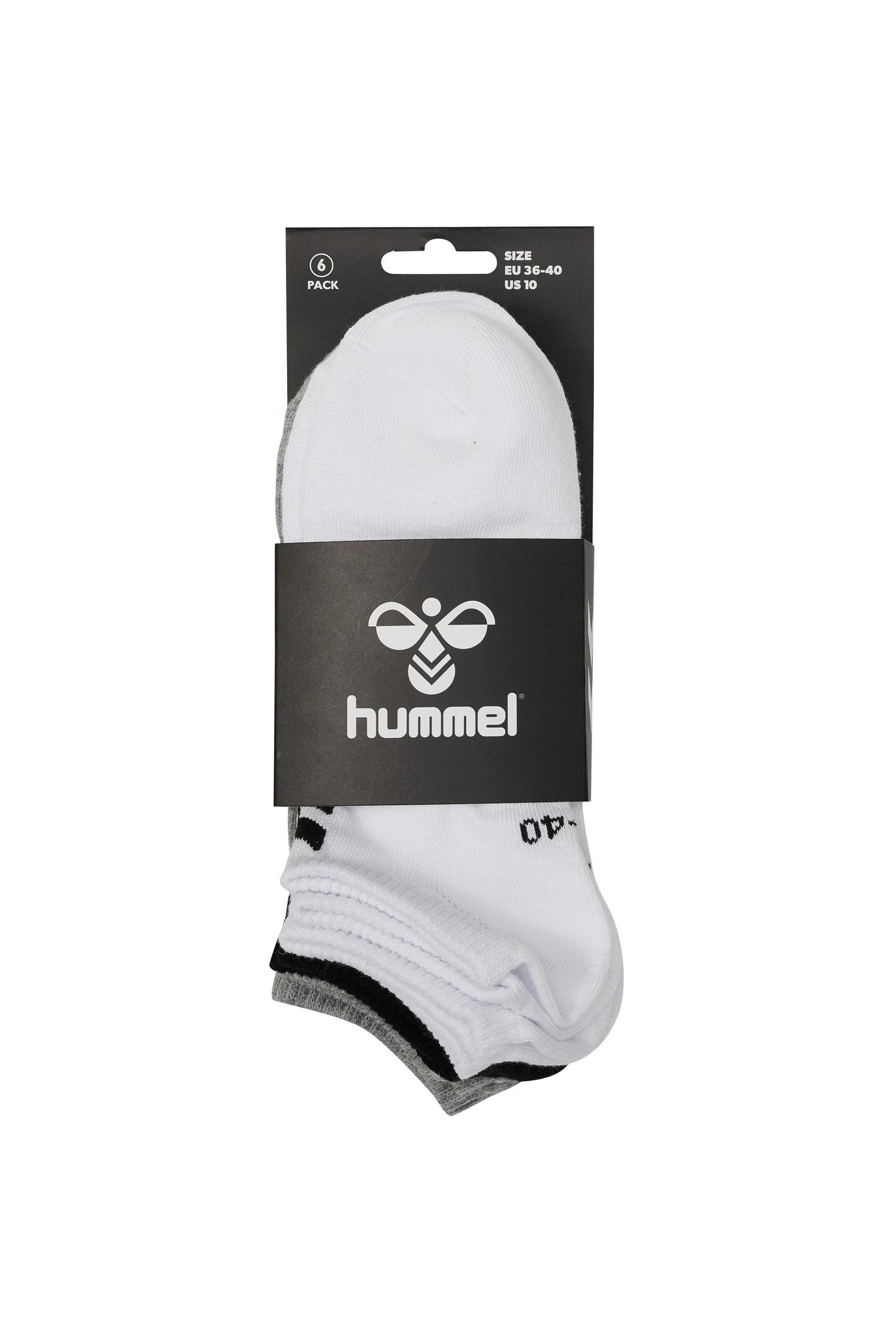 HUMMEL - Hmlchevron 6-pack Ankle Socks - White/black/grey