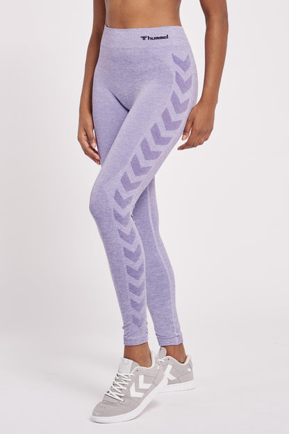 HUMMEL - Hmlci Seamless Mid Waist Tights - Lavender Melange