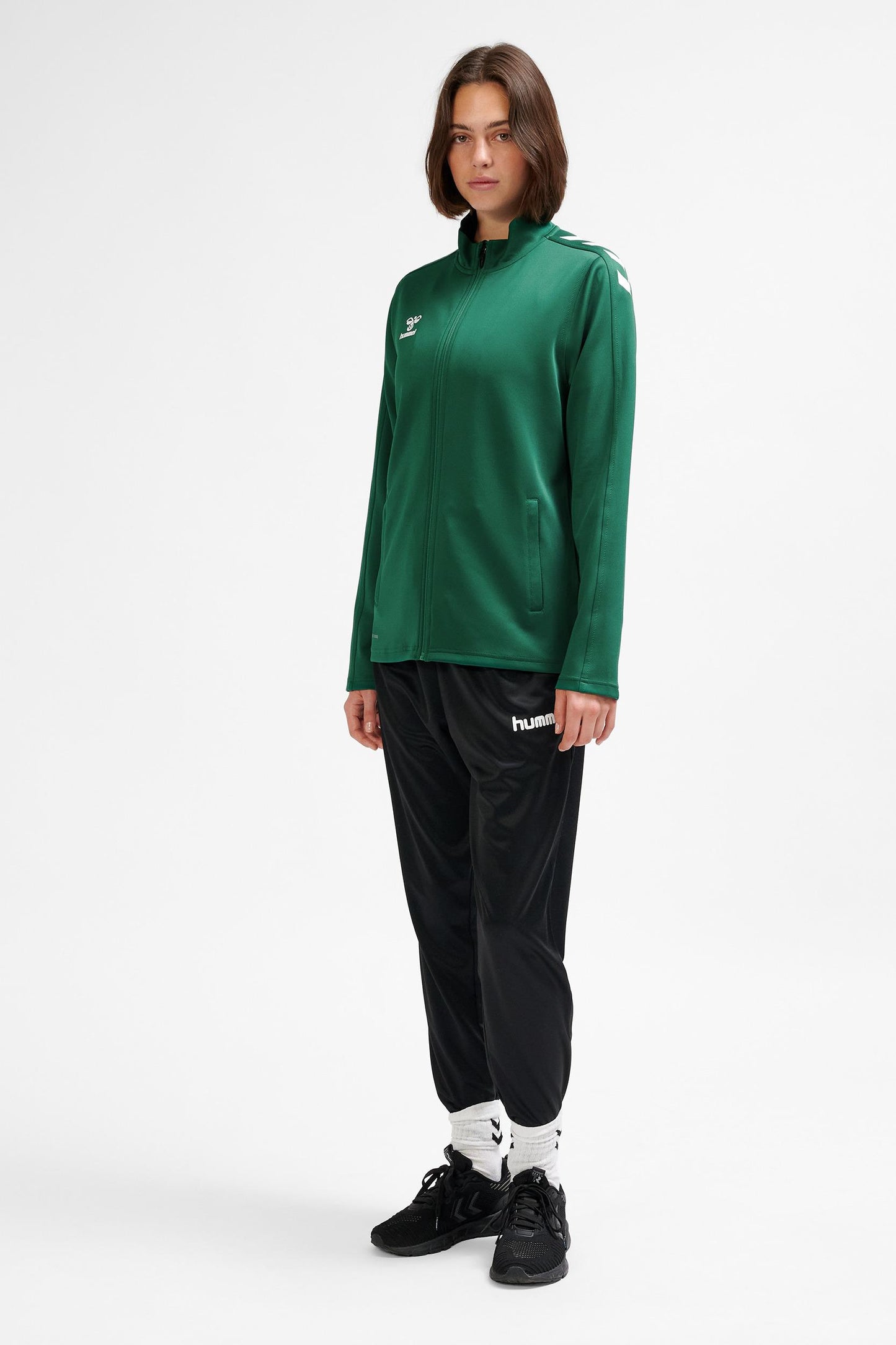 HUMMEL - Hmlcore Xk Poly Zip Sweat Woman - Evergreen