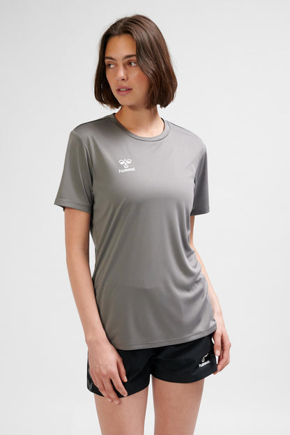 HUMMEL - Hmlessential Jersey S/s Woman - Steel Gray