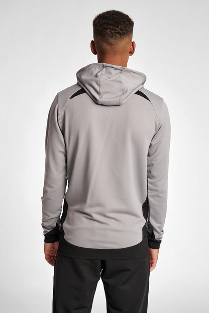 HUMMEL - Hmllead Poly Hoodie - Grey Melange