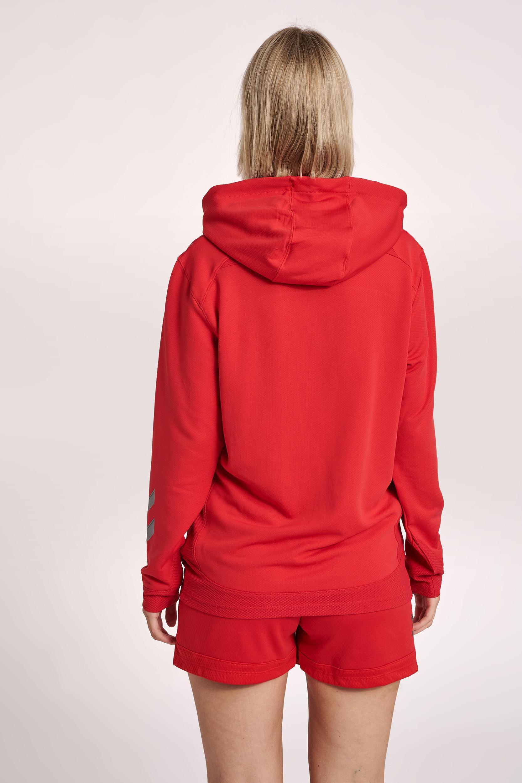 HUMMEL - Hmllead Women Poly Hoodie - True Red