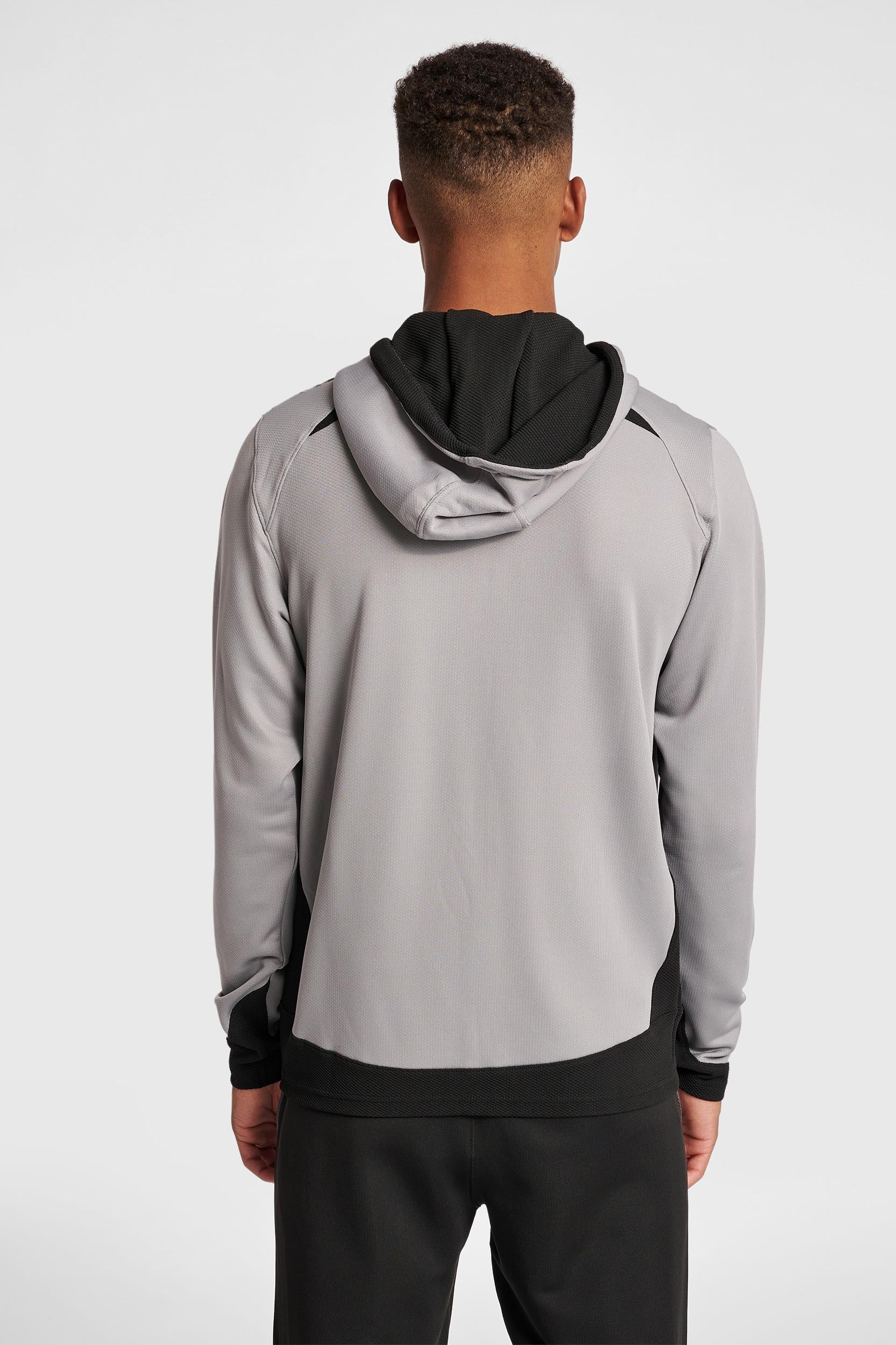 HUMMEL - Hmllead Zip Poly Hoodie - Grey Melange