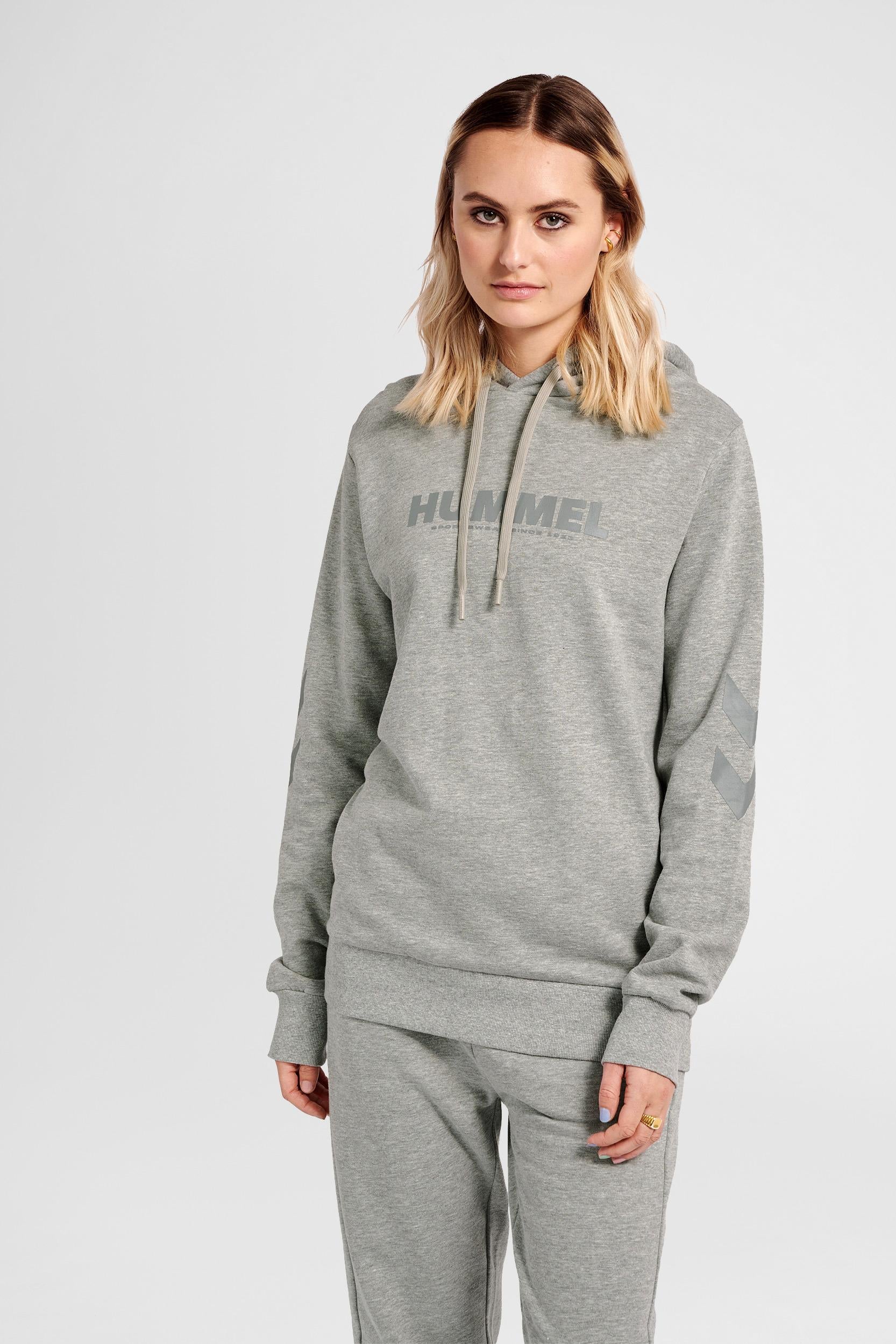 HUMMEL - Hmllegacy Logo Hoodie - Grey Melange