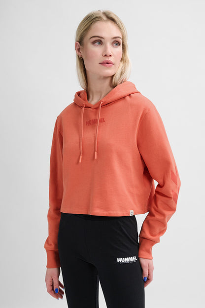 HUMMEL - Hmllegacy Woman Cropped Hoodie - Apricot Brandy