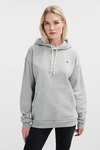 HUMMEL - Hmlloose Hoodie Bee - Grey Melange