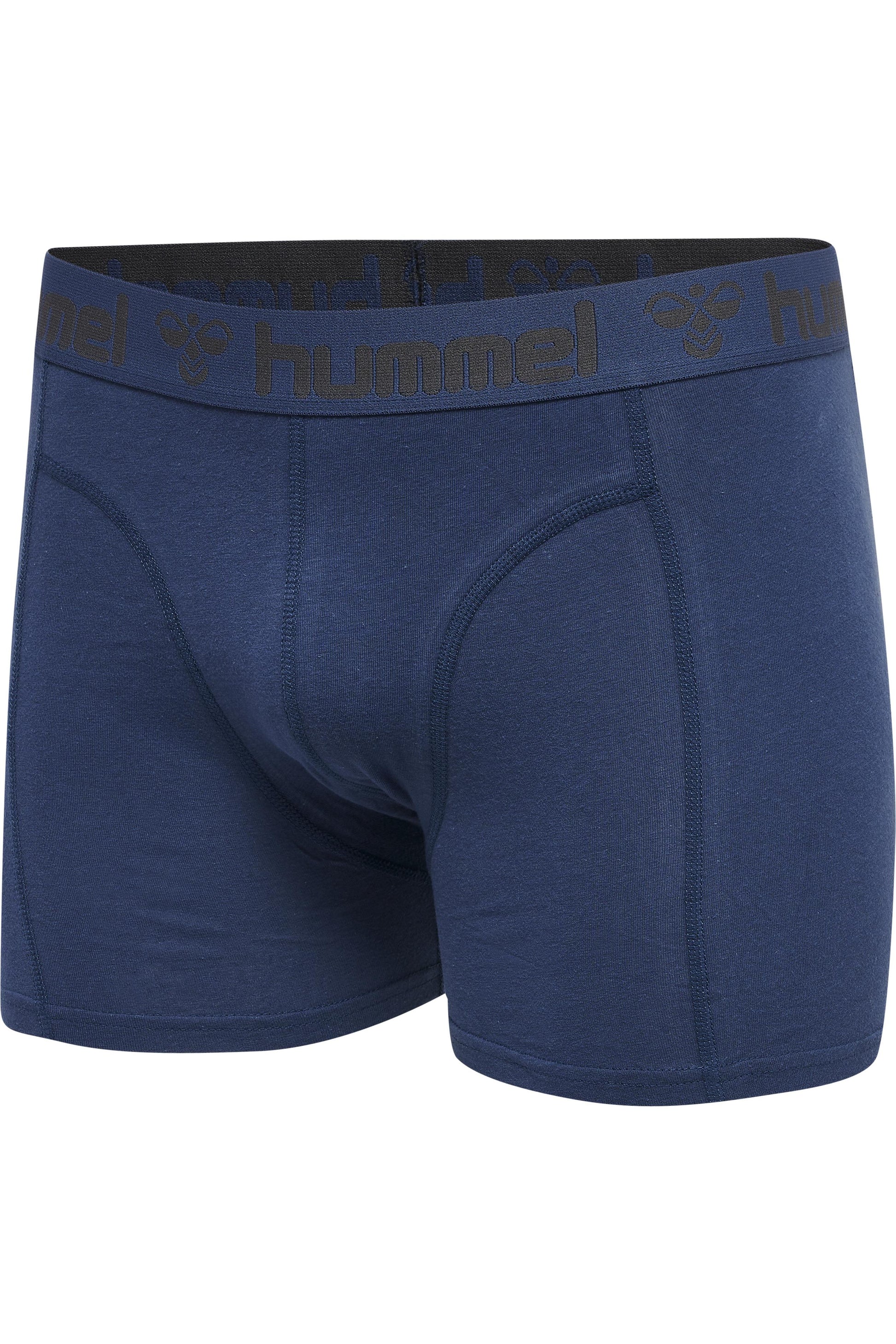 HUMMEL - Hmlmarston 4-pack Boxers - Black/insigina Blue