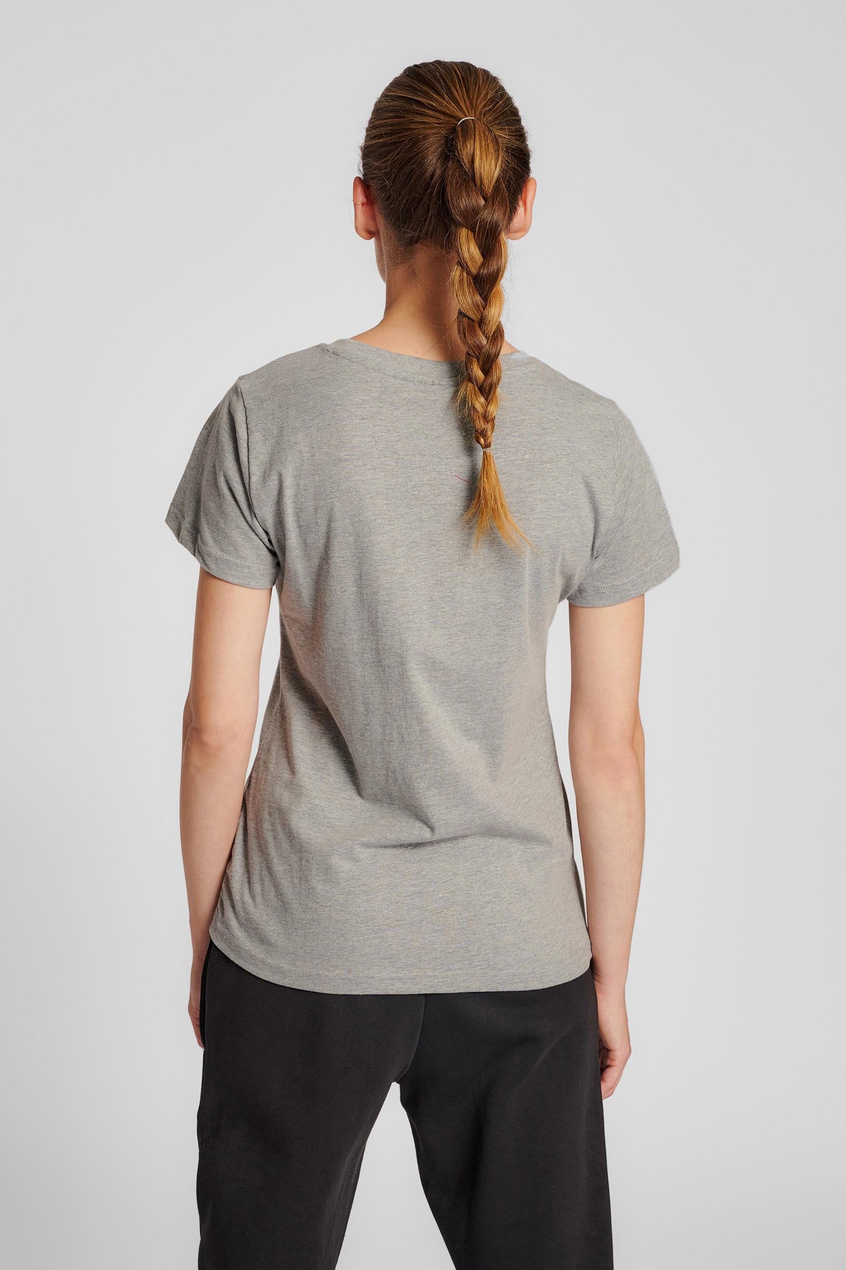 HUMMEL - Hmlred Basic T-shirt S/s Woman - Grey Melange