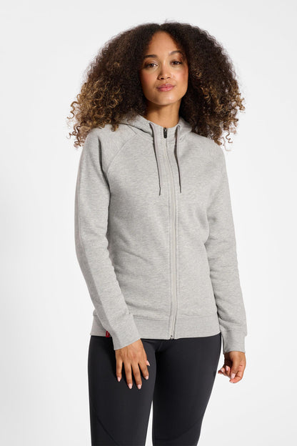 HUMMEL - Hmlred Classic Zip Hoodie Woman - Grey Melange