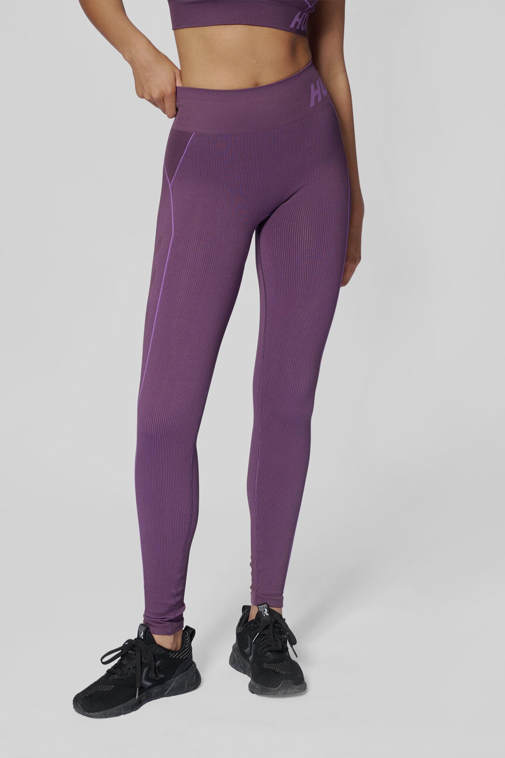 HUMMEL - Hmlte Christel Seamless Mw Tights - Plum Perfect/bellflower Melan