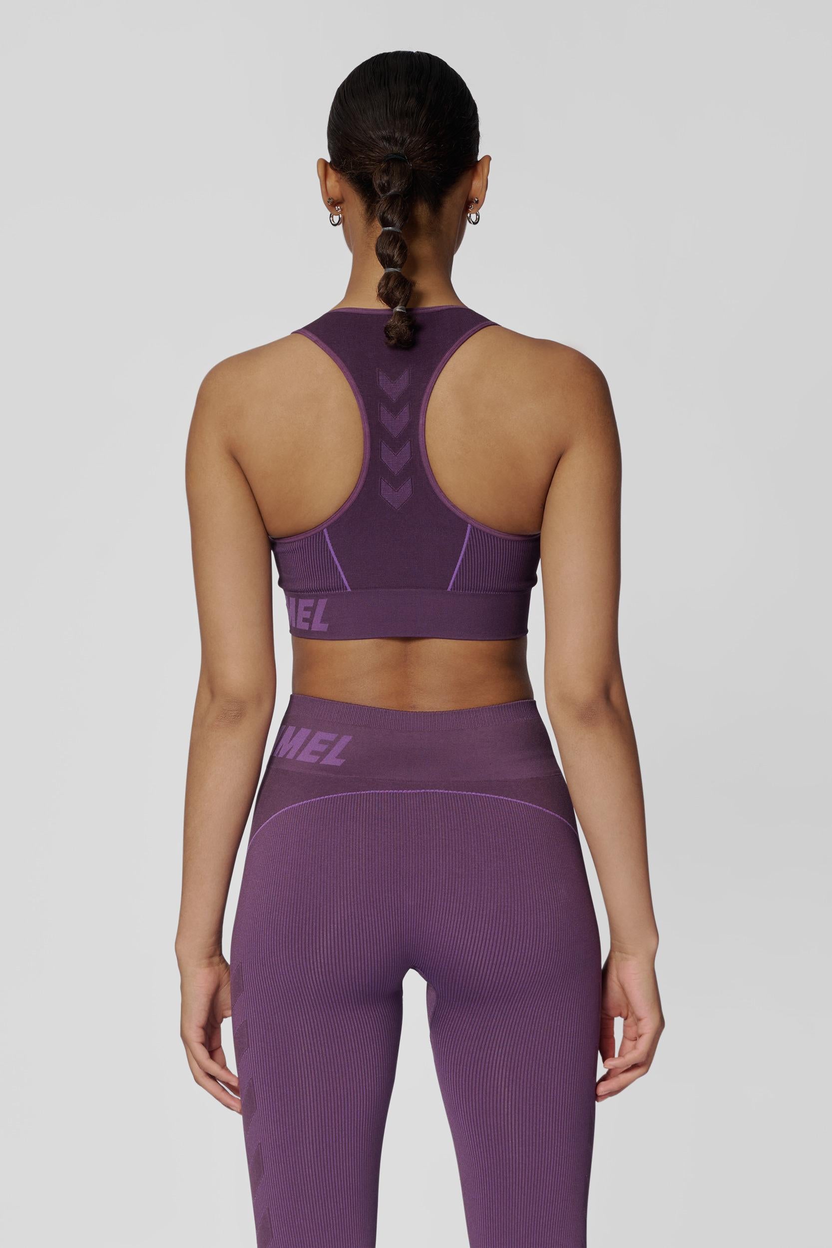 HUMMEL - Hmlte Christel Seamless Sports Top - Plum Perfect/bellflower Melan