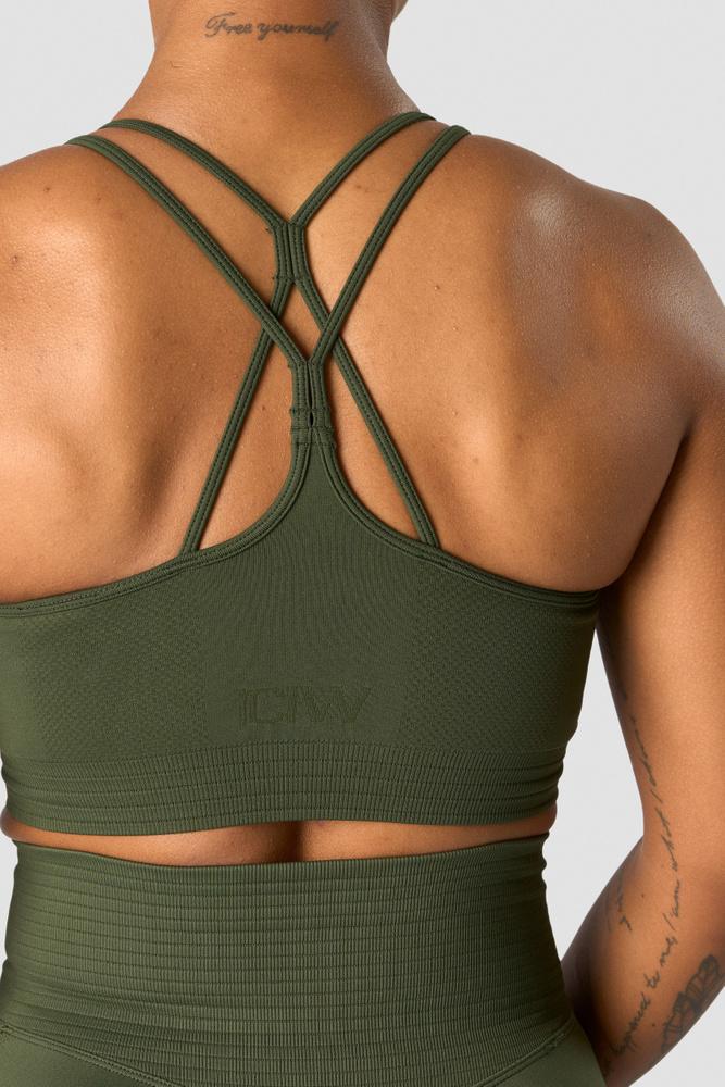 ICANIWILL - Define Seamless Scrunch Sports Bra - Autumn Green