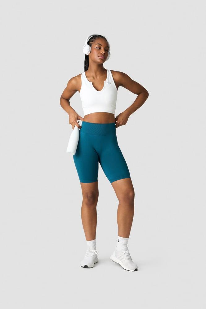 ICANIWILL - Define Seamless V-shape Biker Shorts - Teal Blue