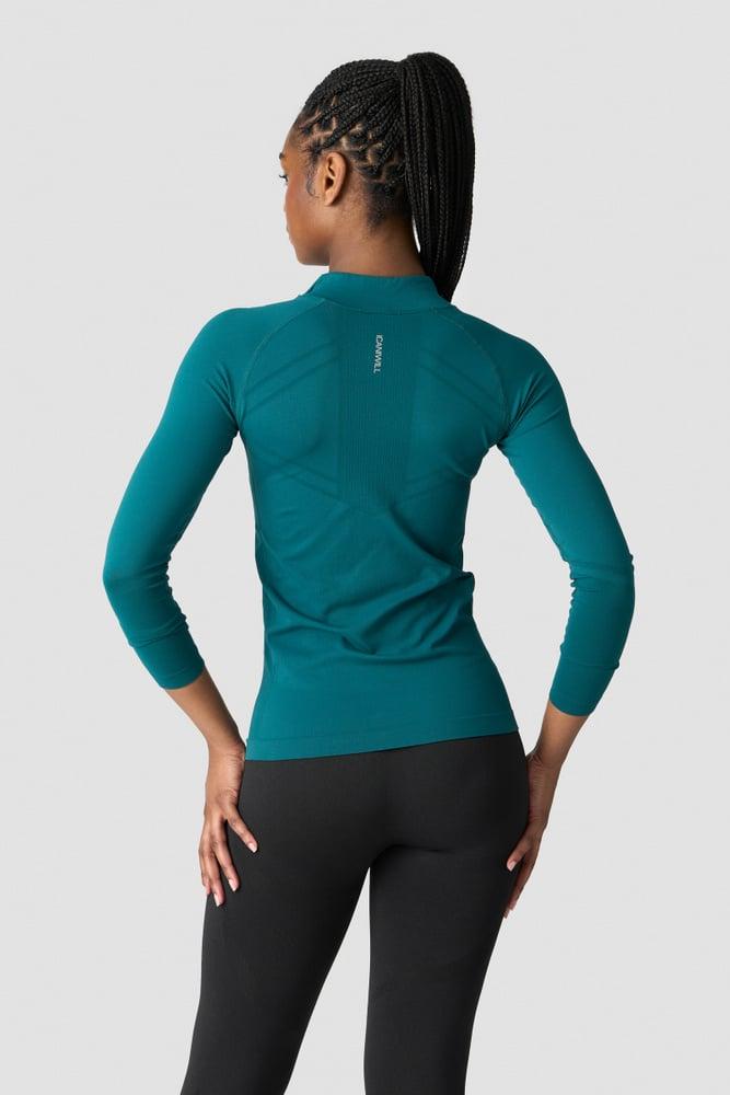 ICANIWILL - Everyday Seamless 1/4 Zip - Dark Teal Green