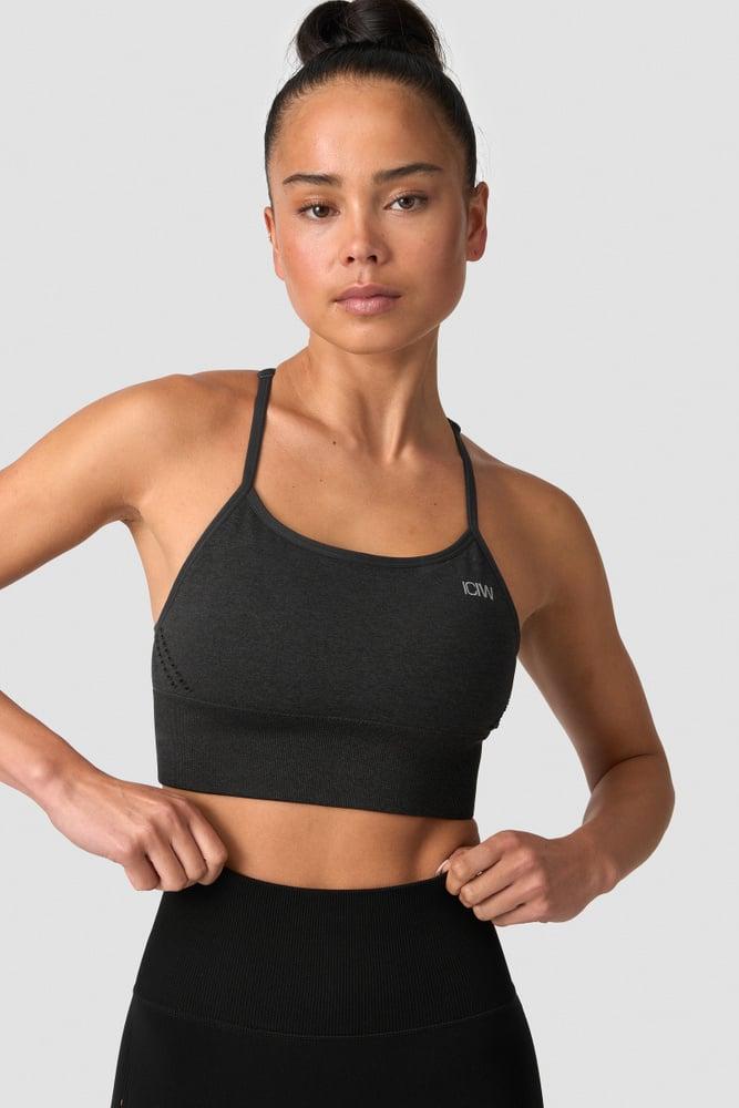 ICANIWILL - Queen Mesh Seamless Sports Bra - Graphite Melange