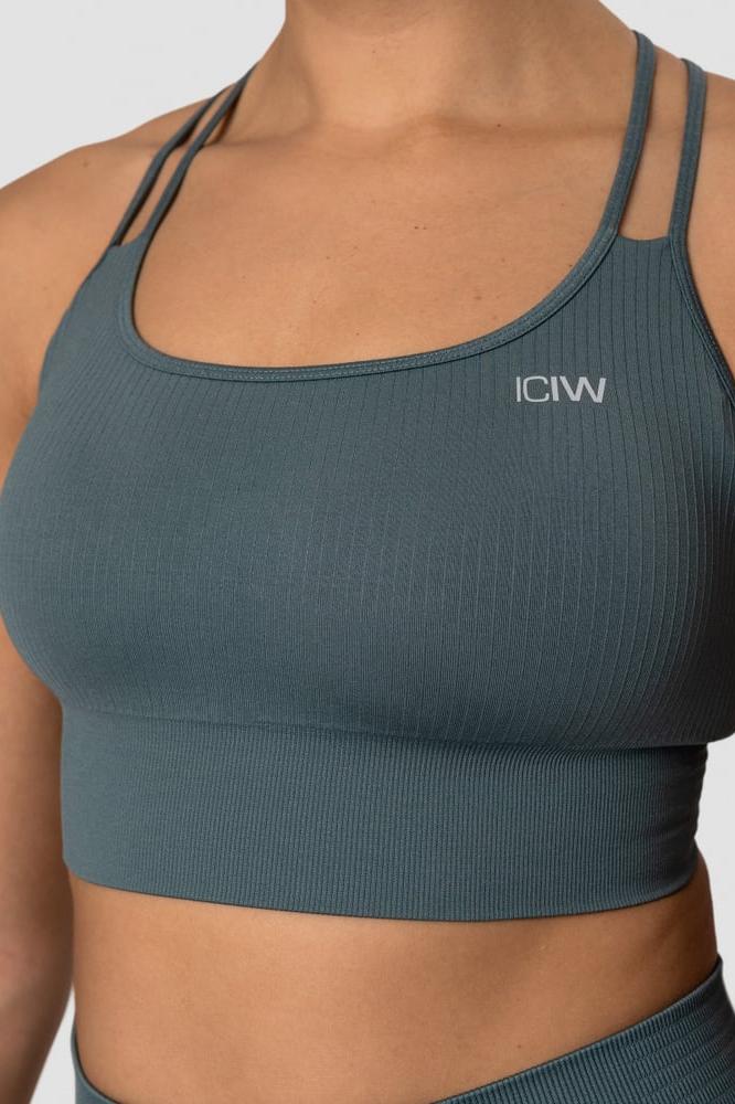 ICANIWILL - Ribbed Define Seamless Sports Bra - Jungle Green