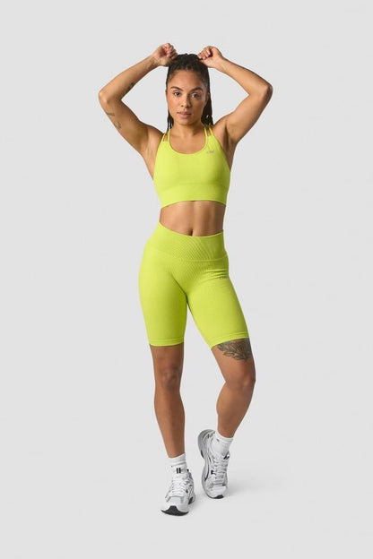 ICANIWILL - Ribbed Define Seamless Sports Bra - Lime Green