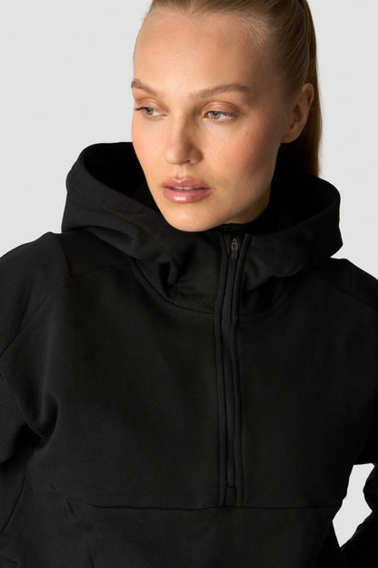 mirage mid sleeve hoodie wmn black