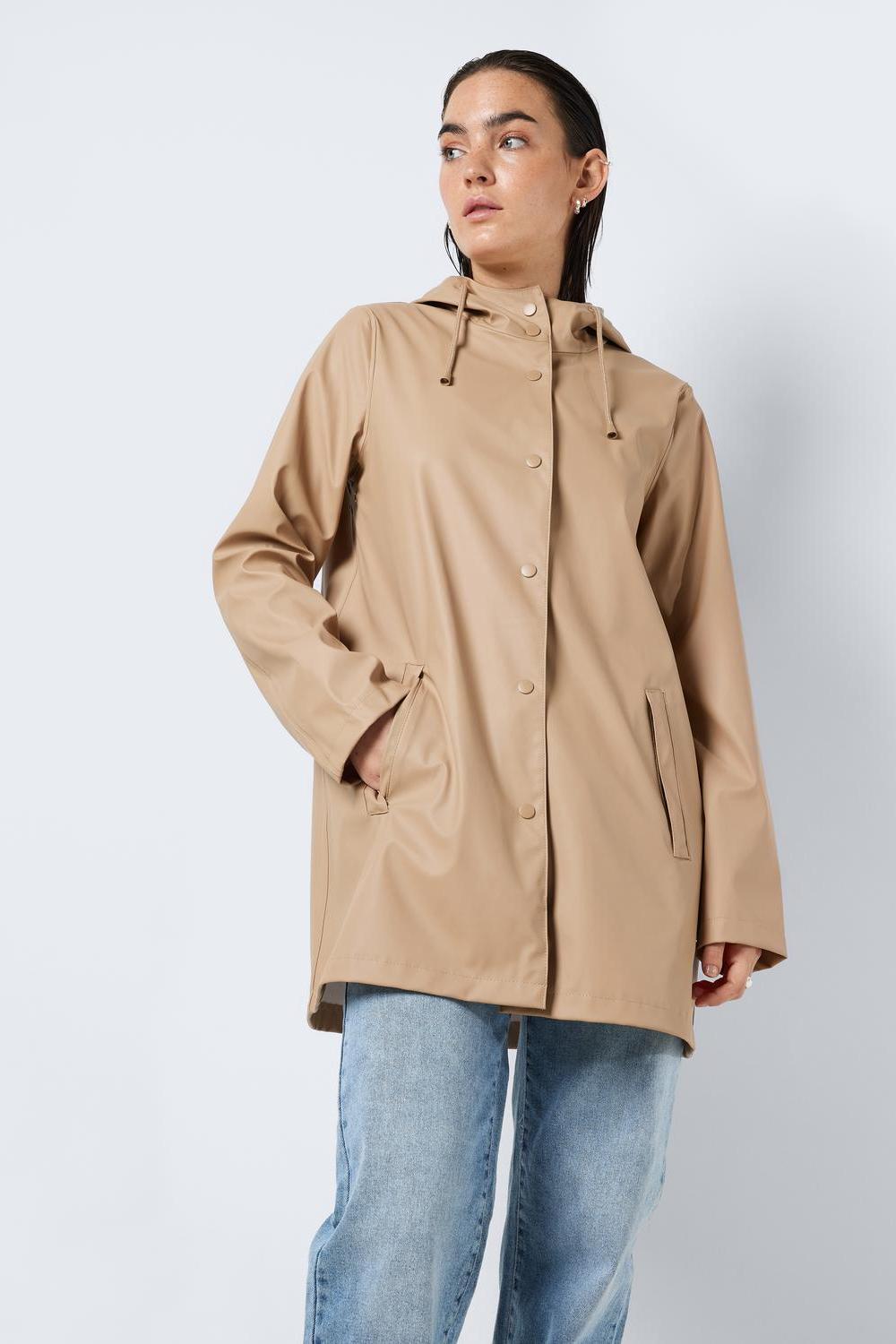 NOISY MAY - Sky L/s A-line Raincoat - Brown