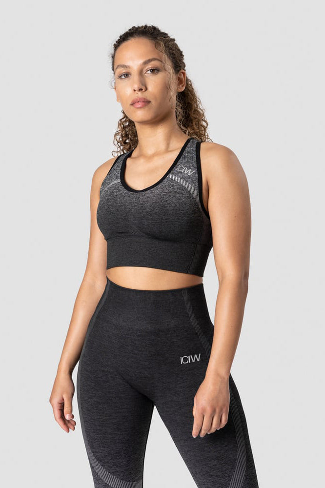 ombre seamless sports bra - Graphite Melange - for kvinde - ICANIWILL - Sports BH