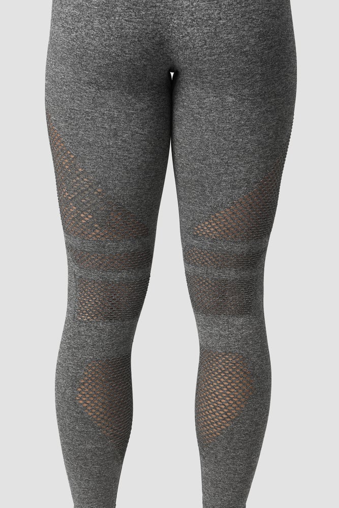 queen mesh seamless tights grey melange