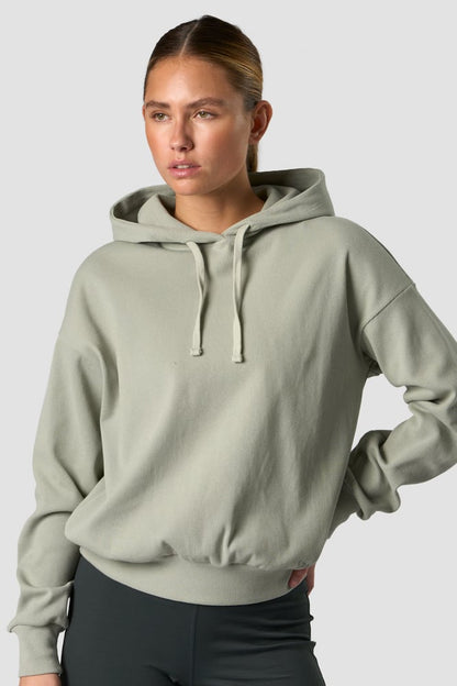 recharge hoodie wmn faded green