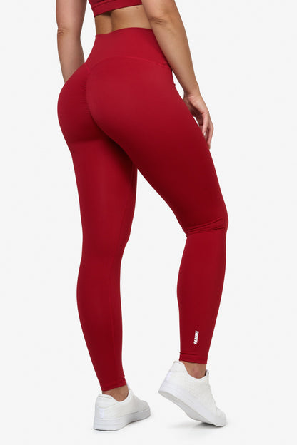 Red Scrunch Leggings - for dame - Famme - Leggings