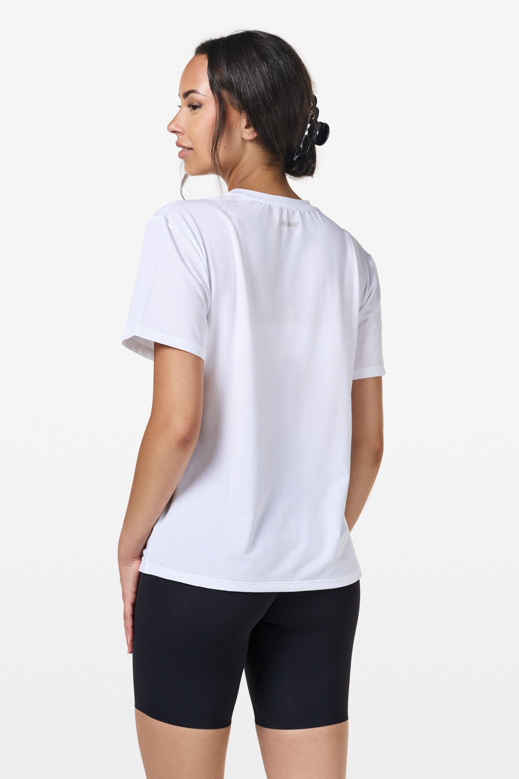 White Relaxed Mesh T-Shirt - for dame - Famme - T-Shirt