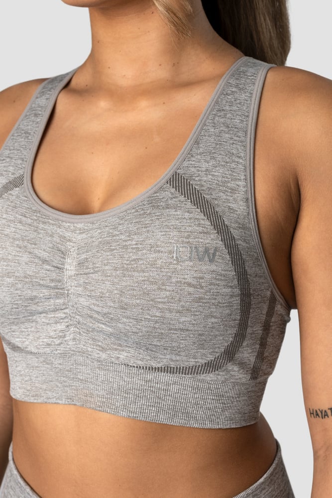 rush seamless sports bra lt grey melange