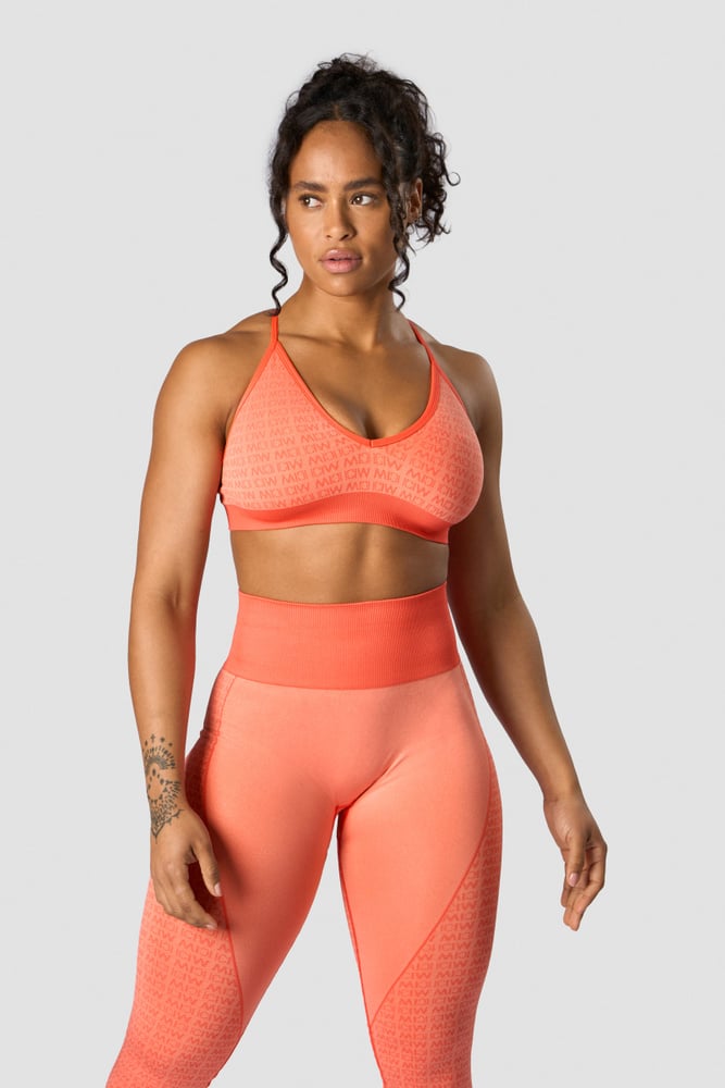 signature seamless sports bra peach