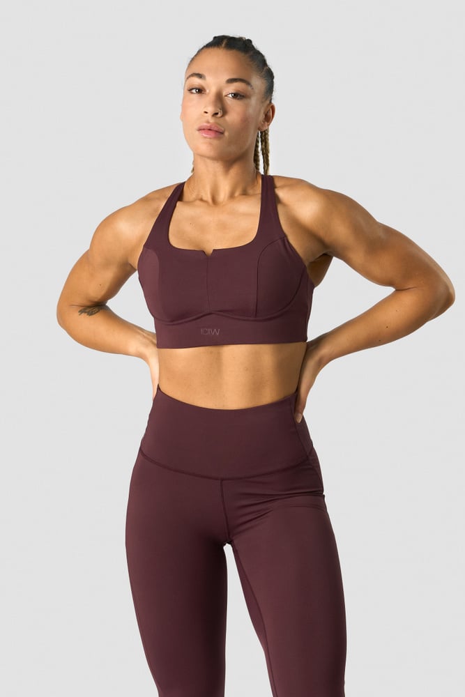 stride sports bra burgundy